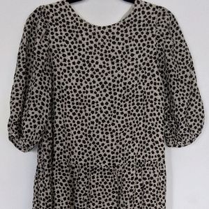 Midi black floral summer dress